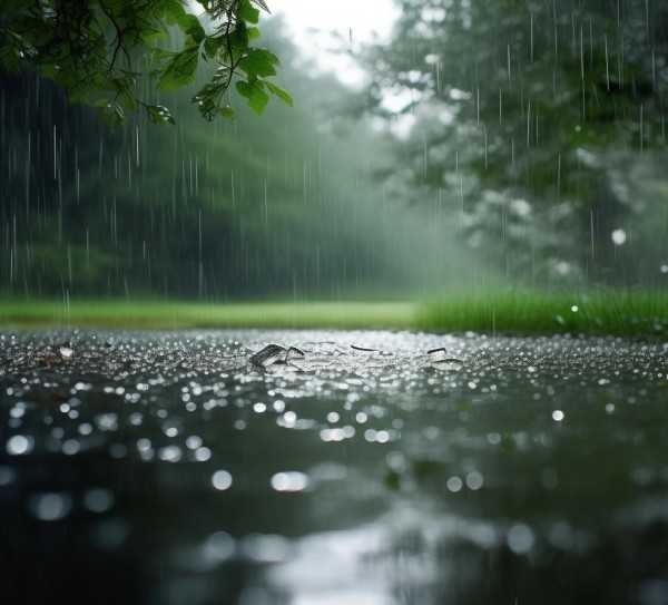 细雨轻吟，雨中诗意画卷,雨的的呢喃，一场细腻的雨景描写,美好,第1张