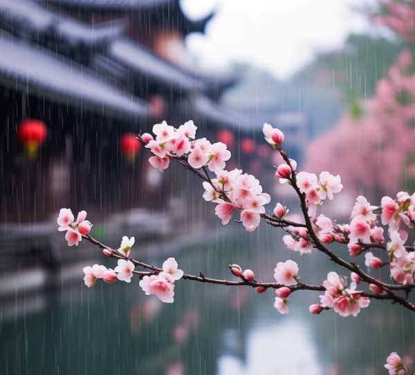 江南杏雨诗韵图,杏花春雨江南，诗意盎然的美景,美好,第1张