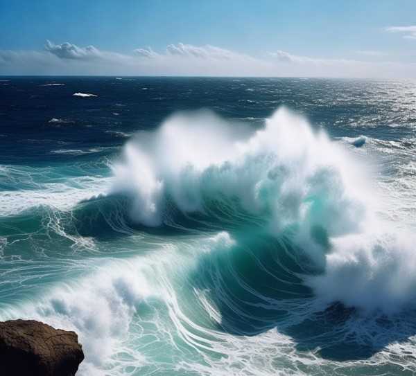 海天一色，碧波万顷的海洋壮美画卷,波涛壮阔，碧波万顷——海的壮美画卷,美好,魅力,第1张